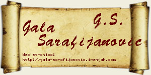 Gala Sarafijanović vizit kartica